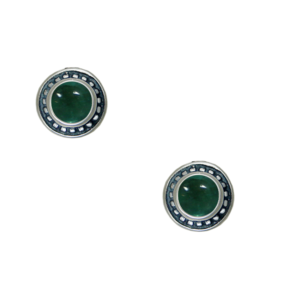 Sterling Silver Petite Fluorite Post Stud Earrings
